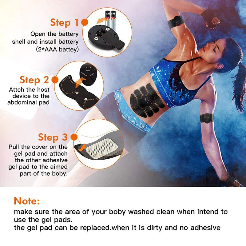 Revitalize Your Workout with the EMS Abdominal Muscle Toning Trainer - The Ultimate ABS Stimulator for Perfect Fitness Anywhere!