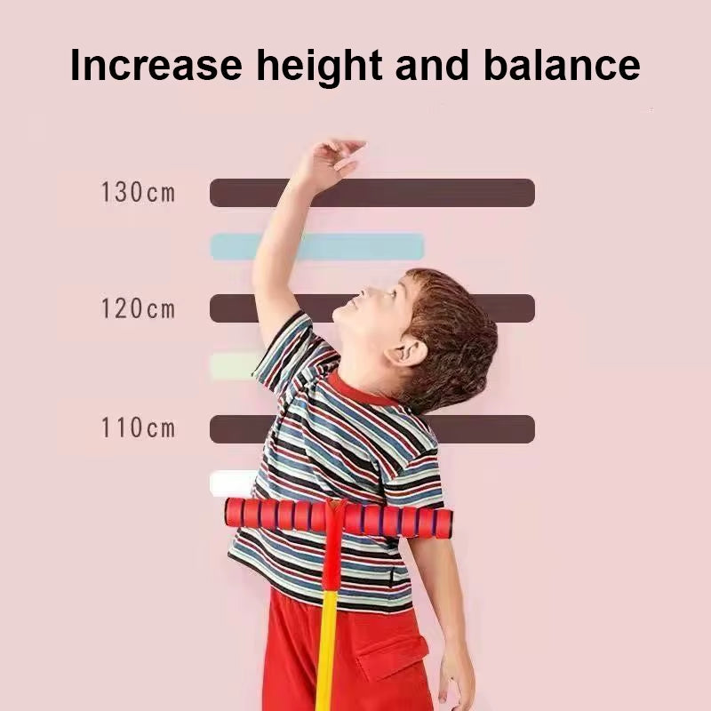 Children Growing Bounce Sense Training Pogo Stick Jumper Tall Foam Frog Toy Jumping Stilts Shoes Sport Outdoor Toys for Kids